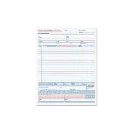 Tops Business Forms Tops Bill Of Lading Forms, 4-Part, Carbonless, 8-1/2" x 11", White, 50 Sets/Pack 3847